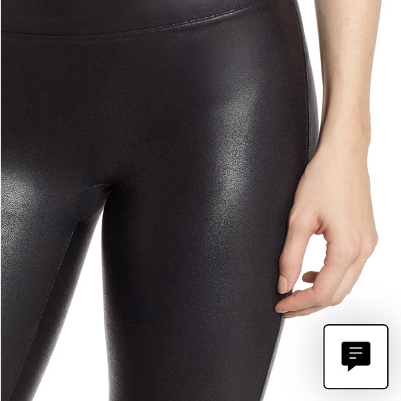 NWT Beautiful Best selling black Spanx Faux Leather Leggings - Picture 4 of 12